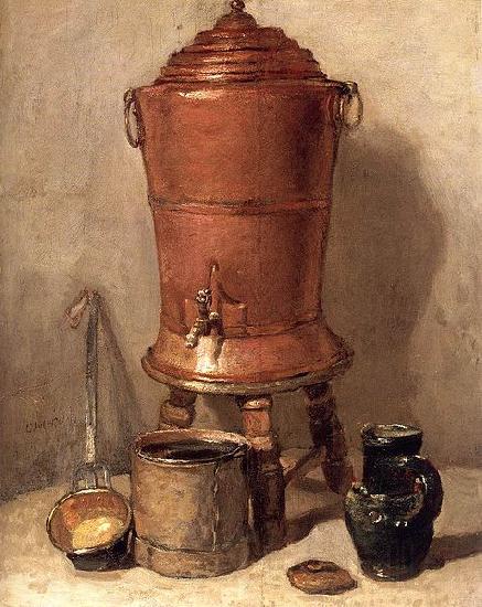 Jean Simeon Chardin The Copper Drinking Fountain Norge oil painting art